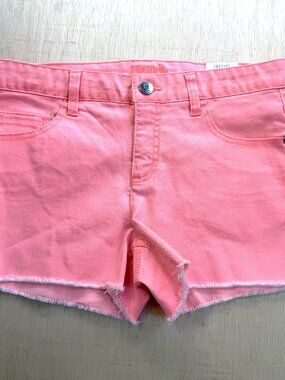 NWT Girls Justice Peach Jean Soft & Stretchy Cut-Off Shorts Size 14 Plus